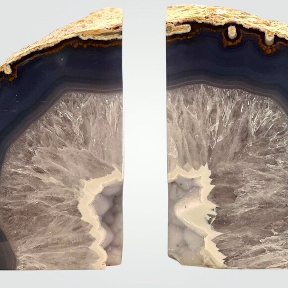 Crystal Bookends, Agate, Geode Center, Natural Home, Mindful Gift, Crystal Lover - Picture 13 of 16